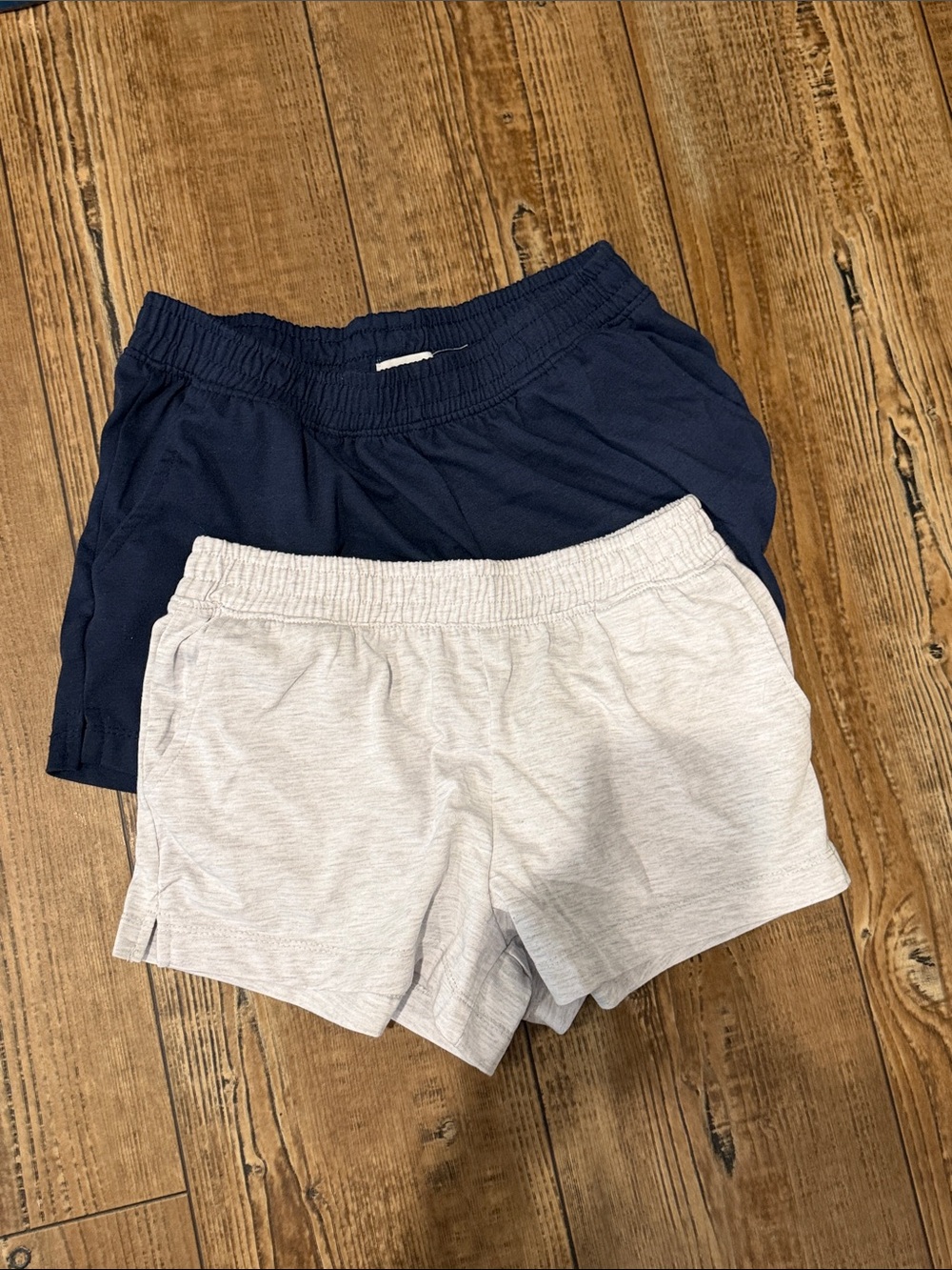 Women's Athletic Pull-On Shorts — Navy & Light Gray